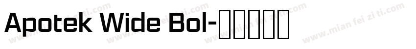 Apotek Wide Bol字体转换
